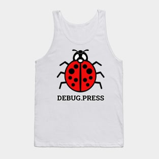 DebugPress: Ladybug with Website name Tank Top